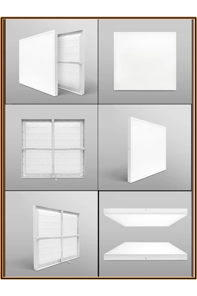Gökyüzü Panel 60x60 Led Panel, Sıva üstü, 60 watt, led armatür, kendinden kasalı, 6400 K, Beyaz Işık, Tavana Model - 3