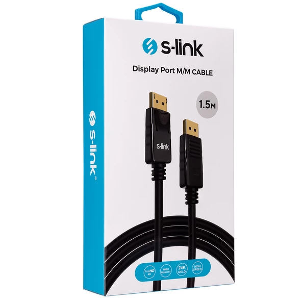 S-LINK SLX-460, Display Port DP Kablo, Iki ucu Erkek, 1.5 Metre - 2