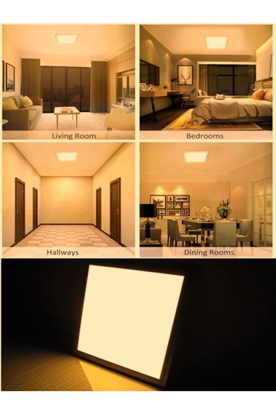 Gökyüzü Panel Sıva Üstü 60cmx60cm Led Panel, Oturma Odası Avize, 60x60 Led Avize, 54 Watt, Homojen Gün Işığı 4000K - 5