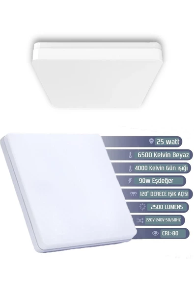 Gökyüzü Panel Koridor Lüks Aydınlatma-25watt-30cm X 30cm Led Avize, Avize Modelleri, Koridor Avize Modelleri - 4