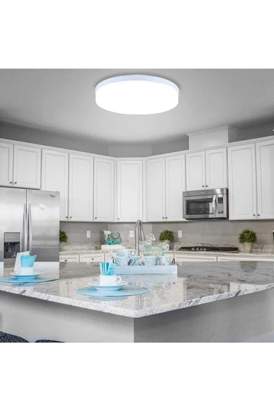 Gökyüzü Panel Mutfak Lüks Yuvarlak Avize 25watt-30cm X 30cm Lüks Led Aydınlatma, Lüks Yuvarlak Mutfak Avize