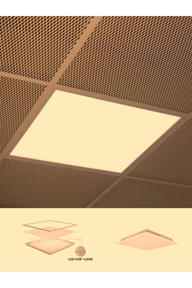 Gökyüzü Panel Gün Işığı Gömme Led Armatur, Led, Alçıpen Tavan 60x60 Led Panel, Sıva Altı 54watt led panel, 4000k - 3