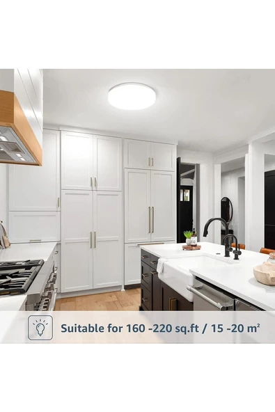 Gökyüzü Panel Mutfak Lüks Yuvarlak Avize 25watt-30cm X 30cm Lüks Led Aydınlatma, Lüks Yuvarlak Mutfak Avize - 4