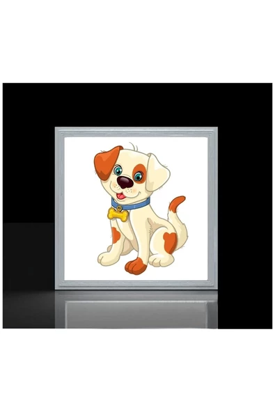 Gökyüzü Panel Kofi Çocuk Odası Led Avize- Aydınlatma-şık Tasarım-60cmx60cm Kare-beyaz Işık-beyaz Metal Çerçeve - 2
