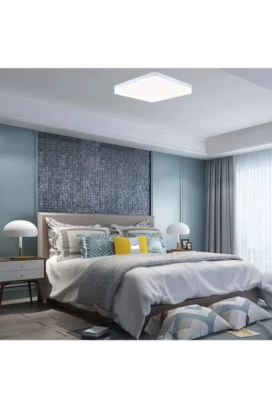 Gökyüzü Panel Lüks Yatak Odası Avize 25watt-30cm X 30cm Lüks Led Aydınlatma, Yatak Odası Avize, Avize Modelleri - 2