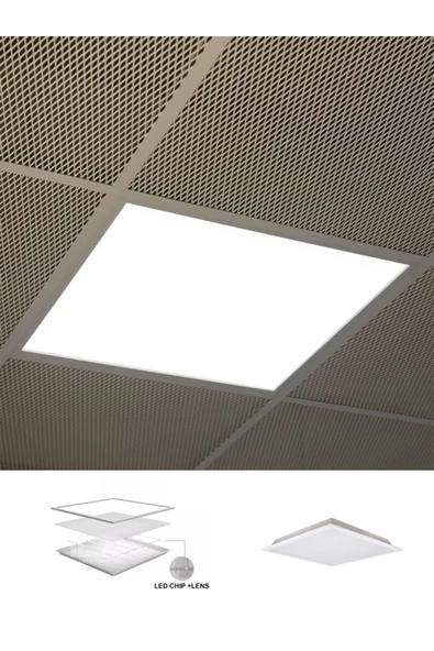 Gökyüzü Panel T24 Line In-60cm X60cm Sıva Altı Led Panel, Taş Yünü Asma Tavan Led , Beyaz Işık, Kare Backlight