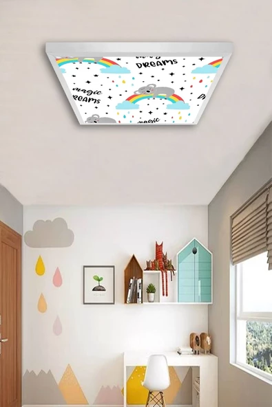 Gökyüzü Panel Magic Dreams-bebek Koola-bebek Odası Avize-60cmx60cm-54watt-led-çoçuk Odası Avize Modelleri-hd Tavan