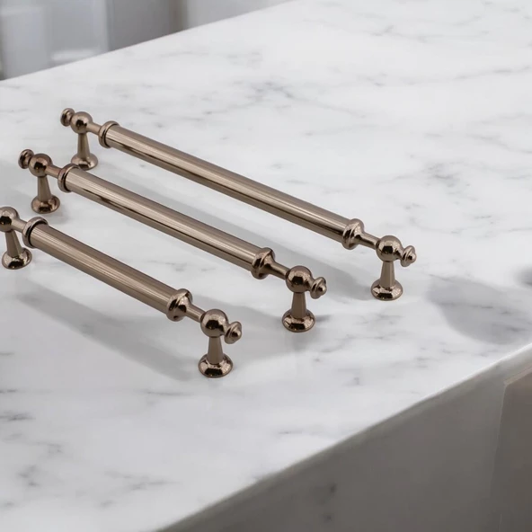 Nesil Bronz Metal Kulp 128 mm- 12.8 cm Mobilya Çekmece Mutfak Dolabı Dolap Kulpları Kulbu Kulpu - Resim 4