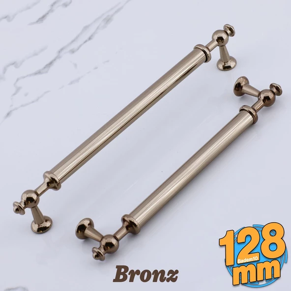 Nesil Bronz Metal Kulp 128 mm- 12.8 cm Mobilya Çekmece Mutfak Dolabı Dolap Kulpları Kulbu Kulpu