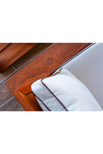 WOODMAN FURNITE & WOOD PERLA TROPİK 4 KİŞİLİK SEHPALI ( ORTA MASALI ) AHŞAP BAHÇE BALKON OTURMA TAKIMI MASİF MAUN AĞACI - 2