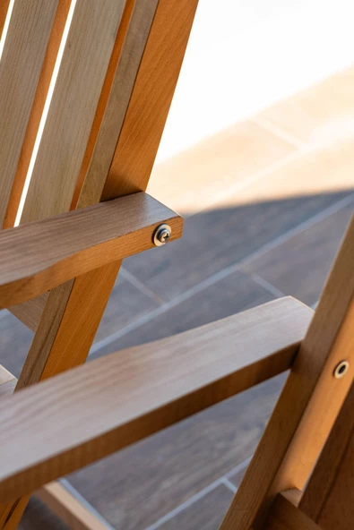 WOODMAN FURNITE & WOOD Karen Katlanır Ahşap Bahçe Masa 4 Sandalyeli Takımı Piknik Balkon Teras - 8