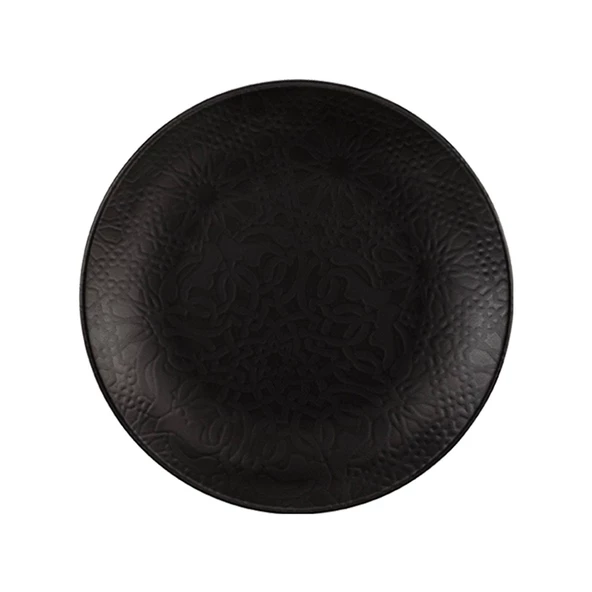 GÜRAL PORSELEN Ent Otel  19 Cm Bone Tatlı Tabağı Siyah Mat - 3