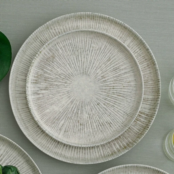 GÜRAL PORSELEN Arnim 25 Cm Bilbao Bone Düz Tabak - 2