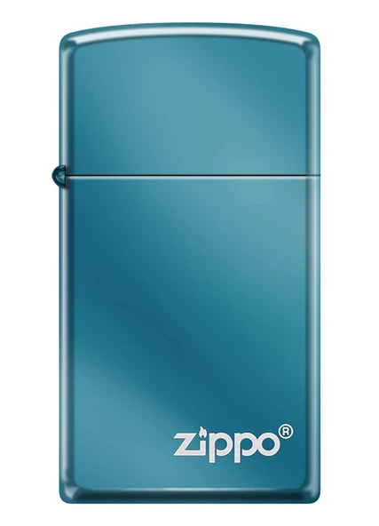 Zippo Slim Mavi Zippo Logo Corner Dizayn Çakmak