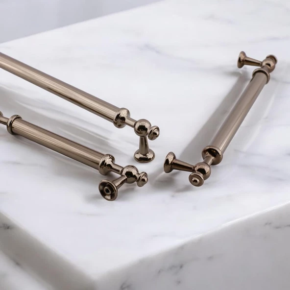 Nesil Bronz Metal Kulp 192 mm- 19.2 cm Mobilya Çekmece Mutfak Dolabı Dolap Kulpları Kulbu Kulpu - Resim 6