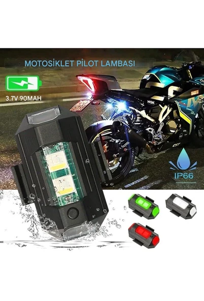 QASUL 2 Adet  Mini Led Lamba Çakarlı 7 Renk Flaşlı  Gece Güvenliği İçin Çarpışma Önleyici Aydınlatma Motosiklet Drone Bisiklet Otomotiv - 3