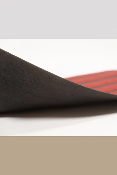 Valerine Life 6 Şeritli Kırmızı Halılı Paspas Welcome HoşGeldiniz Toz Alıcı Kapı Önü Paspası 45x70cm - Resim 2