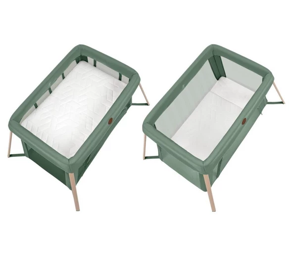 Maxi-Cosi Calao Light 2 'si Bir Arada Anne Yanı Beşik ve Taşınabilir Çift Katlı Park Yatak Beyond Green Eco - 9
