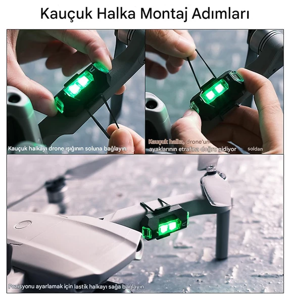 QASUL 2 Adet  Mini Led Lamba Çakarlı 7 Renk Flaşlı  Gece Güvenliği İçin Çarpışma Önleyici Aydınlatma Motosiklet Drone Bisiklet Otomotiv - 4