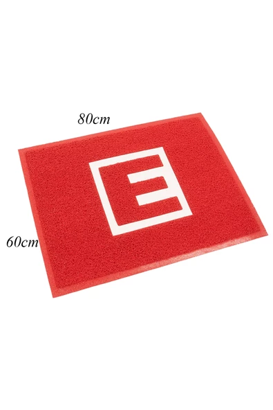 Valerine Life Kıvırcık Kırmızı Eczane Welcome Hoş Geldiniz İş Yeri Kapı Önü Paspası 60x80cm - Resim 3