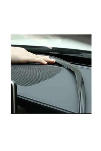 Contacall Otomobil Göğüs Konsol Fitili, Oto Ön Cam Fitili Torpido Fitili 5 Metre Siyah - 4