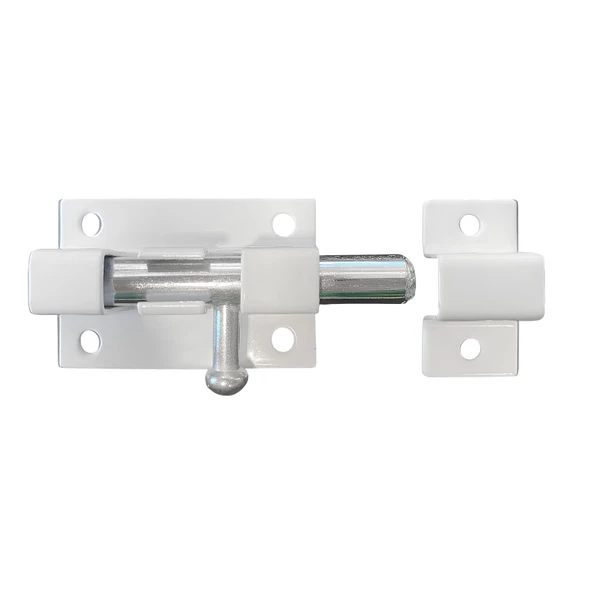 Kapı Sürgüsü Küçük Metal Beyaz Mavzer Sürgü Sürgülü Kilit 25x40 mm Kapı Pencere Emniyet Kilidi - 7