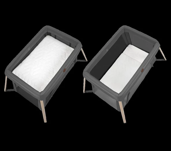 Maxi-Cosi Calao Light 2 'si Bir Arada Anne Yanı Beşik ve Taşınabilir Çift Katlı Park Yatak Beyond Graphite Eco - 8