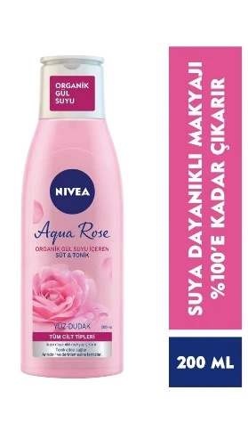 NİVEA MAKYAJ TEMİZLEME SÜTÜ & MİCELLAR GÜL SUYU İÇEREN 200ML