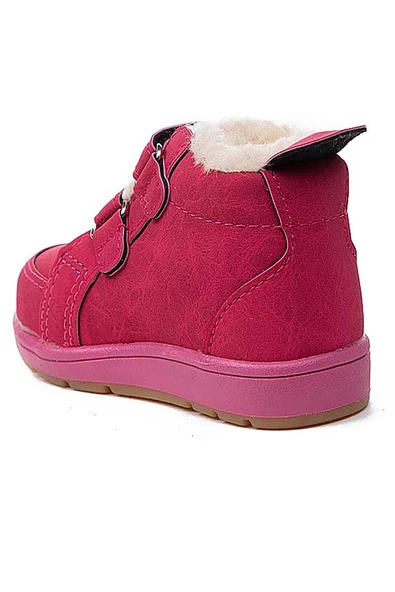 Mergenshoes 881 Fuşya Termo Taban Kürklü Kız Çocuk Bebe Bot - 3