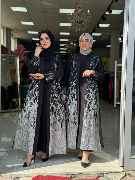 Kaftan İkili Takım Gümüş