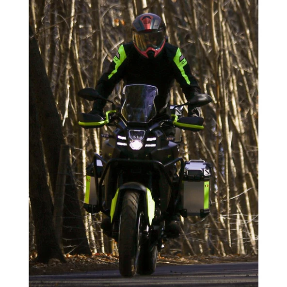 OJ MOOD MOTOSİKLET CEKETİ SARI/SİYAH/GRİ M - 4