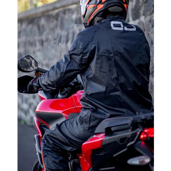 OJ SYSTEM SET SİYAH ALT-ÜST TAKIM YAĞMURLUK 2XL - Resim 3