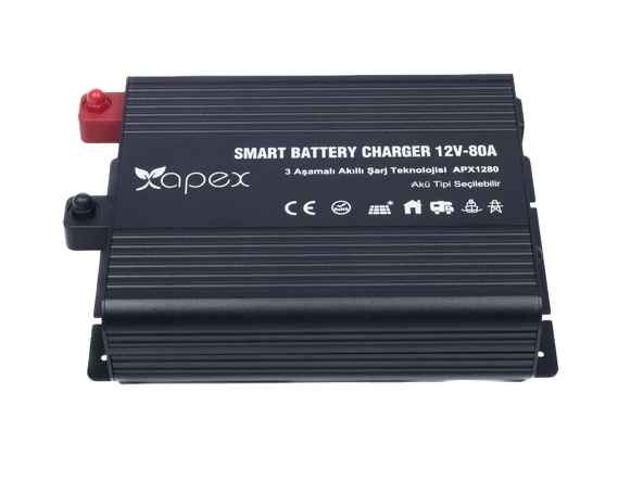 Apex 12V 80A Smart AC-DC Akü Şarj Cihazı