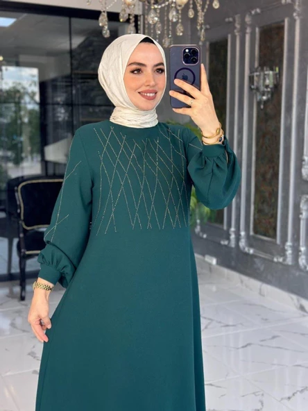 Kare Elbise Zümrüt - Resim 3