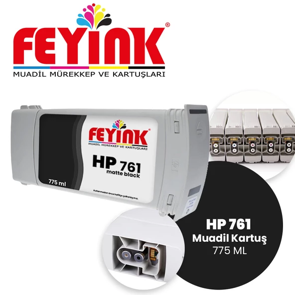 Feyink Hp 761-765 Matt Black (MK) Feyink Muadil Kartuş 775ml Designjet 7100/T7200