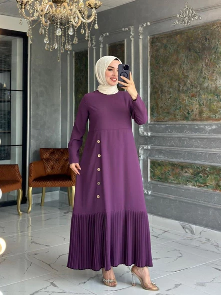 Tuğba Elbise Mürdüm - 2