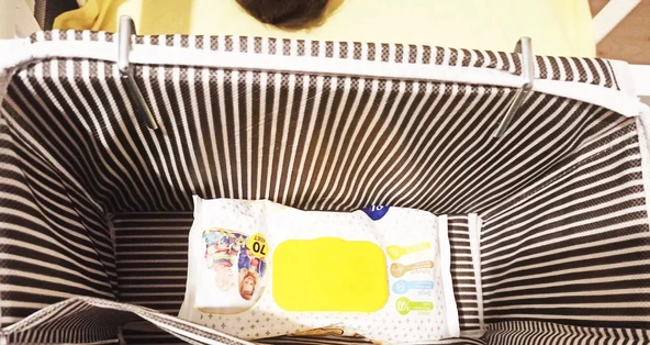 Bebek Beşik Başucu Düzenleyici Kapaklı 5 Bölmeli Organizer - 5