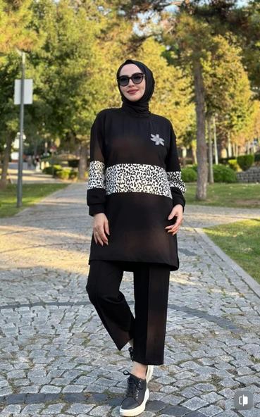 Aybüke Leopar Takım-Siyah Siyah