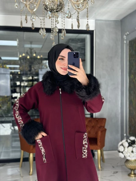 Ayça Kürklü Kaban Bordo Bordo - 2