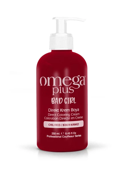 Omega Plus Bad Girl BİBER KIRMIZISI Amonyaksız Renkli Saç Boyası 250ML