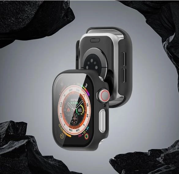 Apple Watch Series 10 Uyumlu 46 mm Ekran Koruyucu Kılıf Siyah - 2