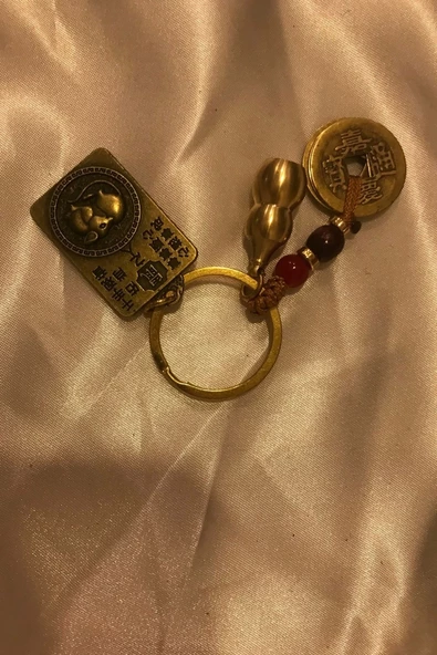 Feng Shui Wu Lou Kabak İyi Şanslar Çin Parası Servet Anahtarlık Araba Süs Azim 12 Çin Burçları - 9