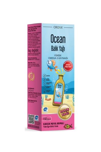Ocean Karışık Meyve Aromalı Balık Yağı 150 ml ürün görseli