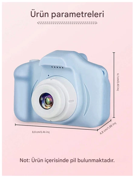 QASUL Kızlar/Erkekler için HD Dijital Video Kamera Oyuncakları Taşınabilir  Akıllı Çocuk Dijital Kamera - 4