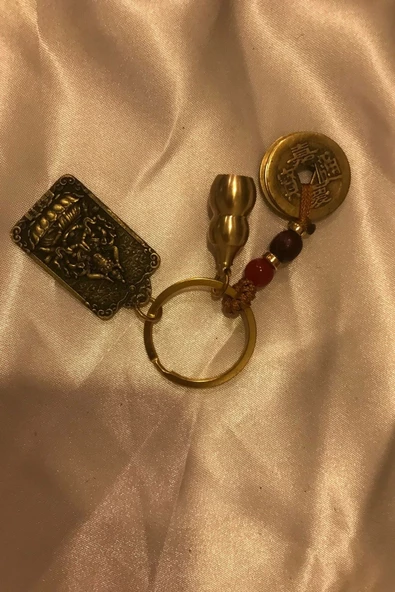 Feng Shui Wu Lou Kabak İyi Şanslar Çin Parası Servet Anahtarlık Araba Süs Azim 12 Çin Burçları - 4