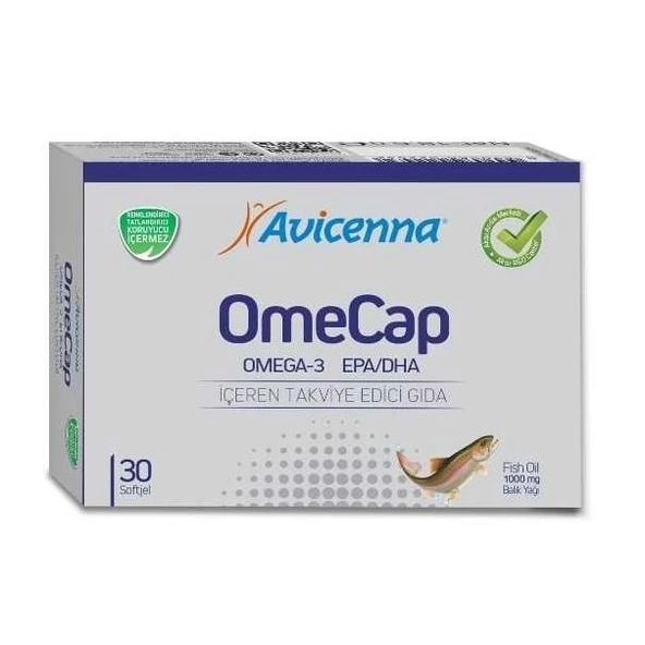 Avicenna Omecap Omega 3 Softjel 30 Balık Yağı Kapsül ürün görseli