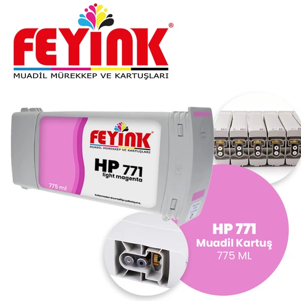 Feyink Hp 771 Light Magenta (M) Feyink Muadil Kartuş 775ml Designjet Z6200