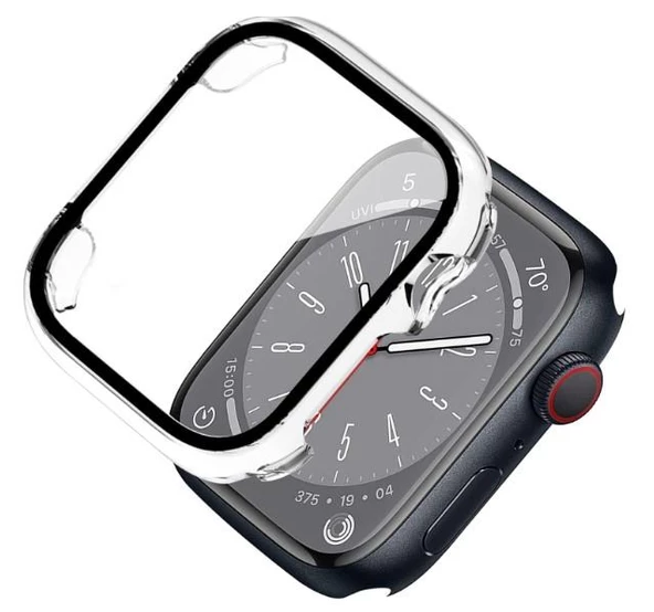 Apple Watch Series 10 ile Uyumlu 46 mm Ekran Koruyucu Kılıf Şeffaf - 2