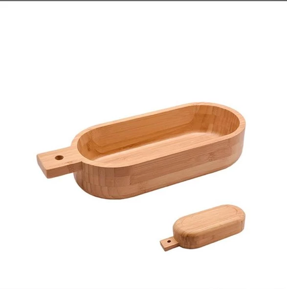 Bambu Sunum Kasesi Derin Kase Salata Meyve Çerez Kasesi - 3