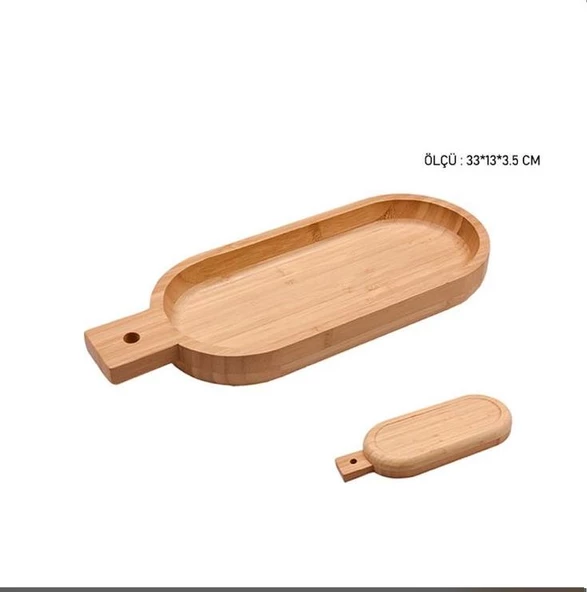 Bambu Sunum Tabağı Salata Meyve Çerez Kasesi - 2